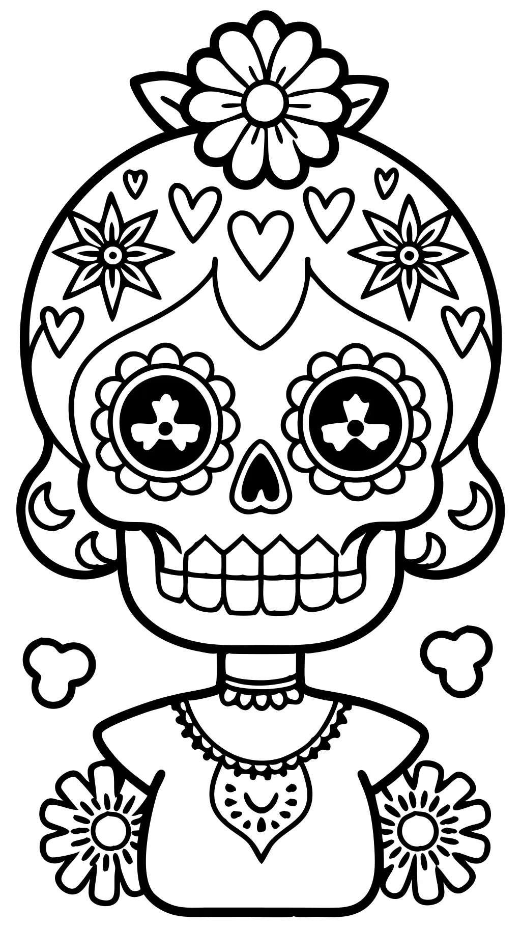 day of dead coloring pages